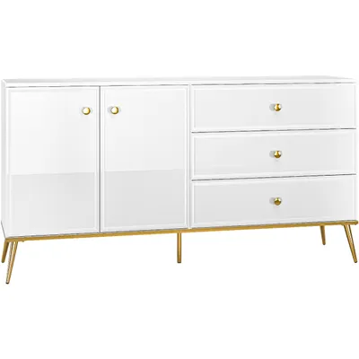 Produktbild von Kommode GOLDEN GL04 weiß hochglanz