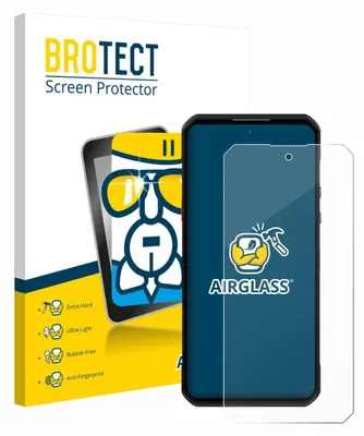 A product shot of a screen protector packaging and the screen protector itself.