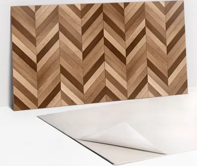 Obrázek produktu pro Ochranný Panel PVC - Samolepicí Vinylové Dlaždice na Stěnu - 100 x 50 - Dřevěná parketa