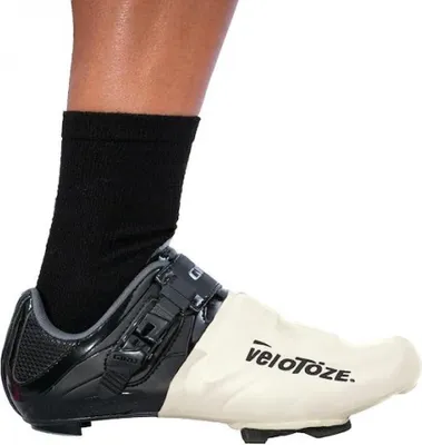 Image de Couvre-chaussures VeloToze Toe, taille unique, blanc - protection imperméable pour les orteils, pour les cyclistes sur route...