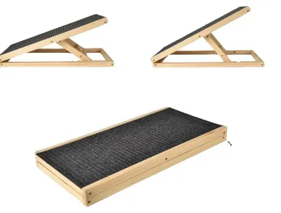 Image de Escalier pour chien, surface antidérapante, hauteur réglable, 70 cm x 35 cm x 30/40 cm