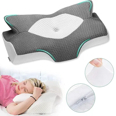 Produktbild von Kissen aus Memory Foam, Seitenschläferkissen Nackenstützkissen, Ergonomisches Schlafkissen für Nacken-und Schulterschmerzen