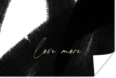 Produktbild von MuchoWow® Poster Text - Abstrakt - Liebe mehr - Zitate 90x60 cm - Schlafzimmer