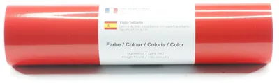 Produktbild von Kreativplotter Vinylfolie glänzend DUNKELROT 21x300 cm