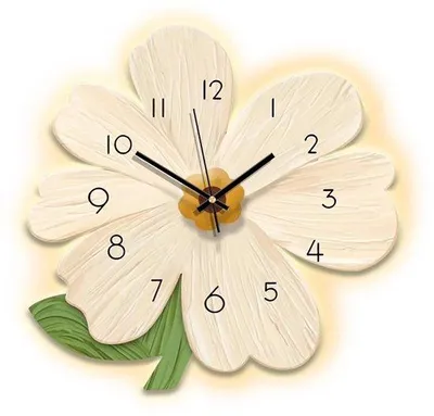 Immagine prodotto di Moderno orologio da parete a LED con decorazione floreale per il soggiorno