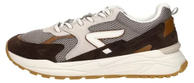 Productafbeelding van HUB Grid Sneakers Laag - donkerbruin - Maat 45
