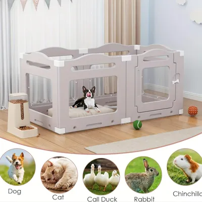 Produktbild von Hundezwinger – Welpenzwinger – Hundekennel – Zusammenklappbar – Zwinger – 5 Paneele – 60 cm hoch