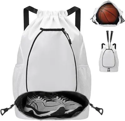 Image de Sac de sport Unyqoos® avec cordon de serrage – tissu Oxford imperméable, dimensions 36 x 20 x 52 cm, poids 0,35 kg, plusieurs compartiments dont un pour les chaussures, bretelles réglables, idéal pour le sport et les voyages