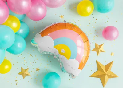 Immagine prodotto di Pallone in foil magico arcobaleno 55 cm