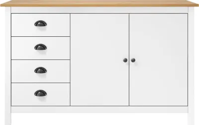 Immagine prodotto di vidaXL Credenza Hill White 130x40x80 cm in legno di pino massiccio