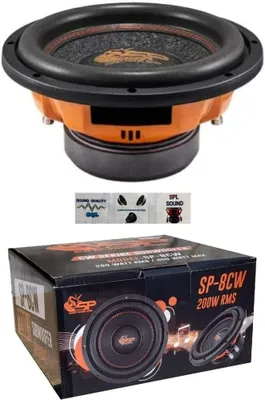 Imagen del producto de Subwoofer de 20 cm, 200 vatios, con doble bobina móvil, 2+2 ohmios, para automóvil