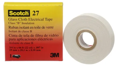 Produktbild von 3M Glasfasergewebeband Scotch 27 19mm x 20m weiß