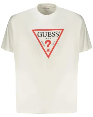 Produktbild von Herren Oversize T-Shirt aus Baumwolle mit Print - Kurzarm, Weiß