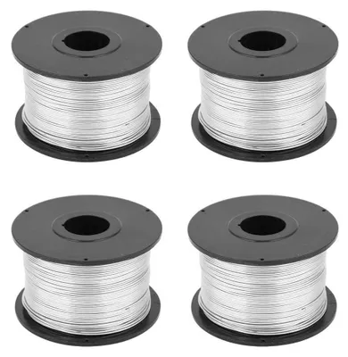 Obrázok produktu pre Drôt na viazanie, 0,8 mm, 4 kusy - Drôt na viazanie - Nízkoobsahový oceľový drôt - 110 metrov - Cievka oceľového drôtu - Vhodné pre baliace stroje