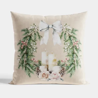 Produktbild von Kissenbezug, Weihnachtskissenbezug, Samt 40x40cm Mistel