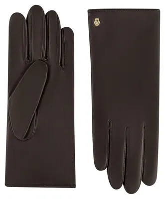 Roeckl Leder-Handschuhe Hamburg Futtermix aus Wolle und Kaschmir  in braun