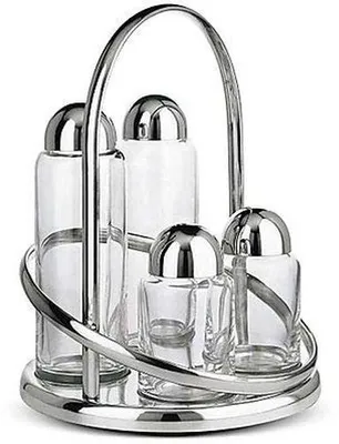 Productafbeelding van RVS Menage Set met Glanzende Spiegelafwerking - 10-delig