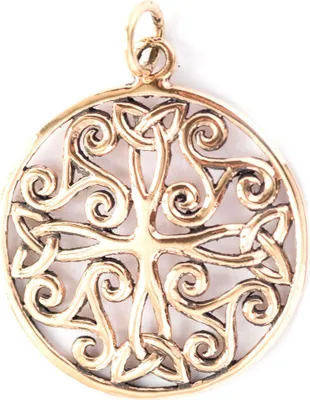 Produktbild von Keltisches Kreuz mit Triskelen Bronze Anhänger Schmuck Kreuze 40x31mm