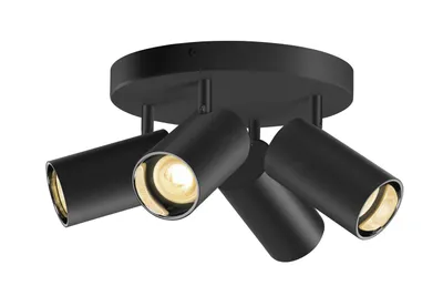 Productafbeelding van 4-lichts opbouwspot Asto Tube zwart - 4x GU10