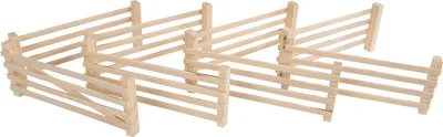 Image de Kids Globe Holz Zaun 1:24, Weidezaun aus Holz für Tiere, Kühe, Pferde, bauernhof