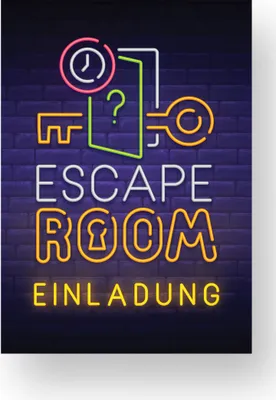 Produktbild von Escape Room Einladung, 12 Detektiv Einladungskarten zum Kinder-Geburtstag Jungen Mädchen, Exit Game Kinder Einladung