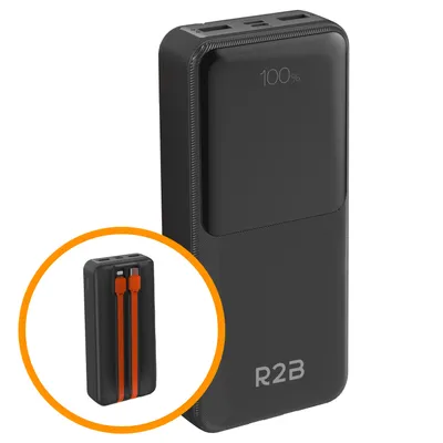 Productafbeelding van R2B Powerbank 20.000 mAh met Kabels - 22,5W Snelladen - USB-C