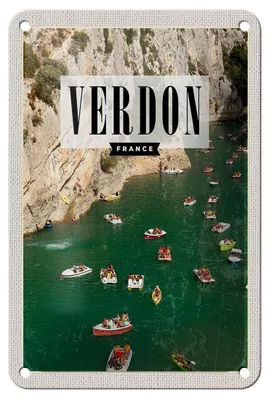 Produktbild von Blechschild Reise 12x18cm Verdon France Verdonschlucht Meer Dekoration