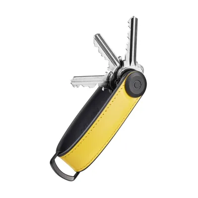 Image de Orbitkey - Porte-clés hybride en cuir - Couleur jaune solaire