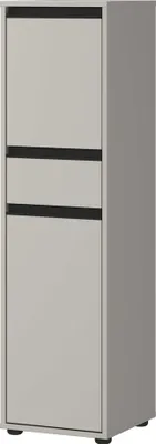 Image de Lamon Armoire de salle de bains - 2 portes et 1 tiroir - gris