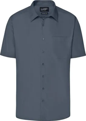 Produktbild von Men's Business Shirt Short-Sleeved carbon, Gr. 6XL