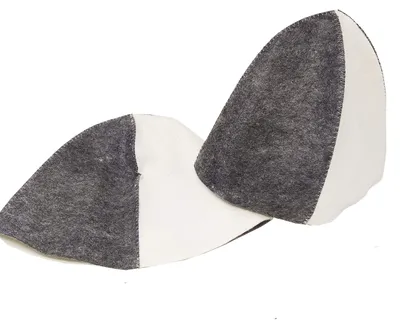 Imagen del producto de Set de 2 gorros para sauna: gris y blanco