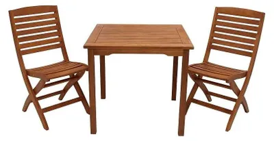 Ein Gartenmöbel.Gartenmöbelsets.Holz im Maß 75 x 75 x 75 aus Eukalyptus. Farbe Braun