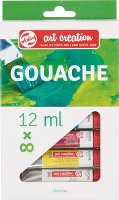 Produktbild von Talens Art Creation 9021608M Set Gouachefarben 8 x 12 ml