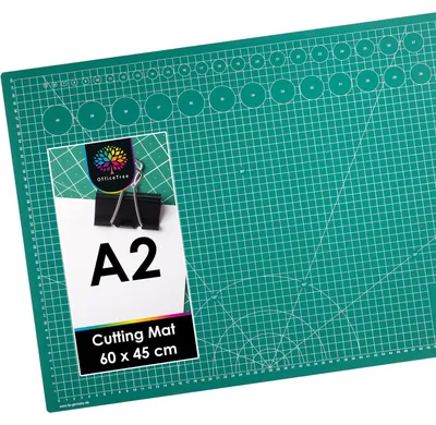 Zdjęcie produktu dla Mata do cięcia A2 - 60 x 45 cm - Samoregenerująca - Dwustronna siatka - PVC - Zielona