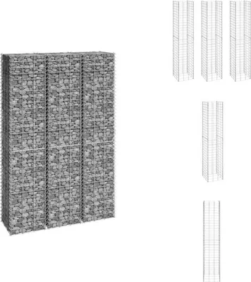 Obrázok produktu pre vidaXL Gabionové vyvýšené záhony 3 ks 30x30x150 cm železo - Kvetináče a sadenice