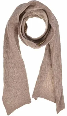 Seeberger Strick Alpakamix Schal in Zopfmuster in beige