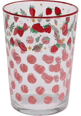 Produktbild von Großes Glas mit Obstmuster, 510 ml