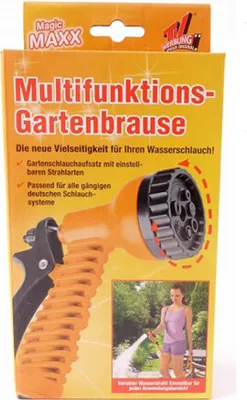 Produktbild von TV Das Original 05381, Handduschbrause mit Kopf, Schwarz, Orange, 120 mm, 60 mm