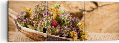 Produktbild von Bild auf Leinwand - Leinwandbild - Kraut Tee Bio getrocknete Kräuter - 120x40cm - Wand Bild - Wanddeko - Leinwanddruck - Bilder - Kunstdruck - Leinwand bilder - Wandkunst - CA120x40-2471