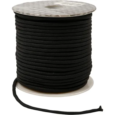 Produktbild von Polyester-Kordel, Stärke: 4 mm, Schwarz, 40m