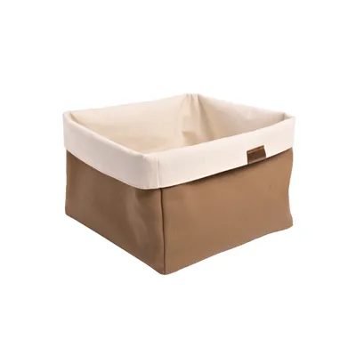 Zdjęcie produktu dla BROTKORB bawełniany koszyk na pieczywo koszyk ciemnobrązowy 19,5 x 19,5 cm ABERT
