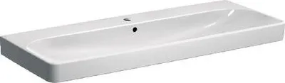 Immagine prodotto di Geberit Smyle Square - Lavabo doppio 1200x480 mm, con sfioratore, foro per rubinetto, bianco 500.226.01.1