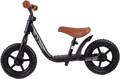 Produktbild von Bandits & Angels Metall-Laufrad Starter schwarz mit Trittbrett ab 2 Jahren – schwarzes Laufrad – verstellbarer Sattel 29 bis 39 cm – für Jungen und Mädchen – niedriger Einstieg mit Trittbrett
