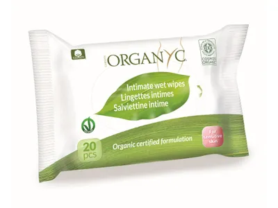 Zdjęcie produktu dla Organyc, Chusteczki do higieny intymnej, 20 sztuk (PRODUKT Z NIEMIEC)