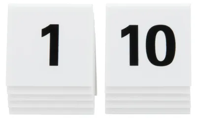 Imagen del producto de Securit Tischnummernset 1 - 10, weiá, Acryl