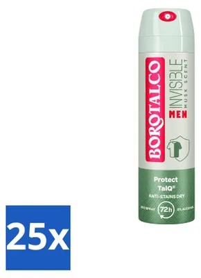 Produktbild von 25 x Borotalco Men Musk Deodorant Spray - 150 ml - Vorteilspackung - 25 Stücke