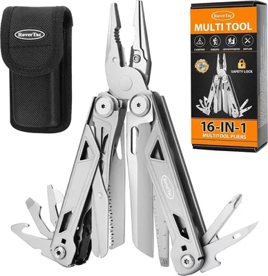 Immagine prodotto di Strumento multiuso Set di pinze Coltello tascabile 16 in 1 Gadget da campeggio all'aperto