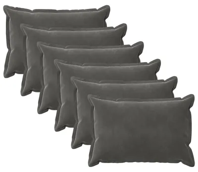 Immagine prodotto di Coperte per cuscini vidaXL, 6 pezzi, HOUTEN, grigio scuro, 50 x 75 cm, in velluto