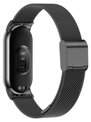 Produktbild von By Qubix Milanaise-Armband - Schwarz - passend für Xiaomi Smart Band 8 / 9 / 10