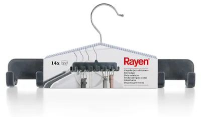 Riemhanger für 14 Gürtel, dunkelgrau, ABS, 31,5x14,4x4,5 cm